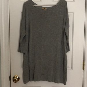Grey Piko T-shirt dress